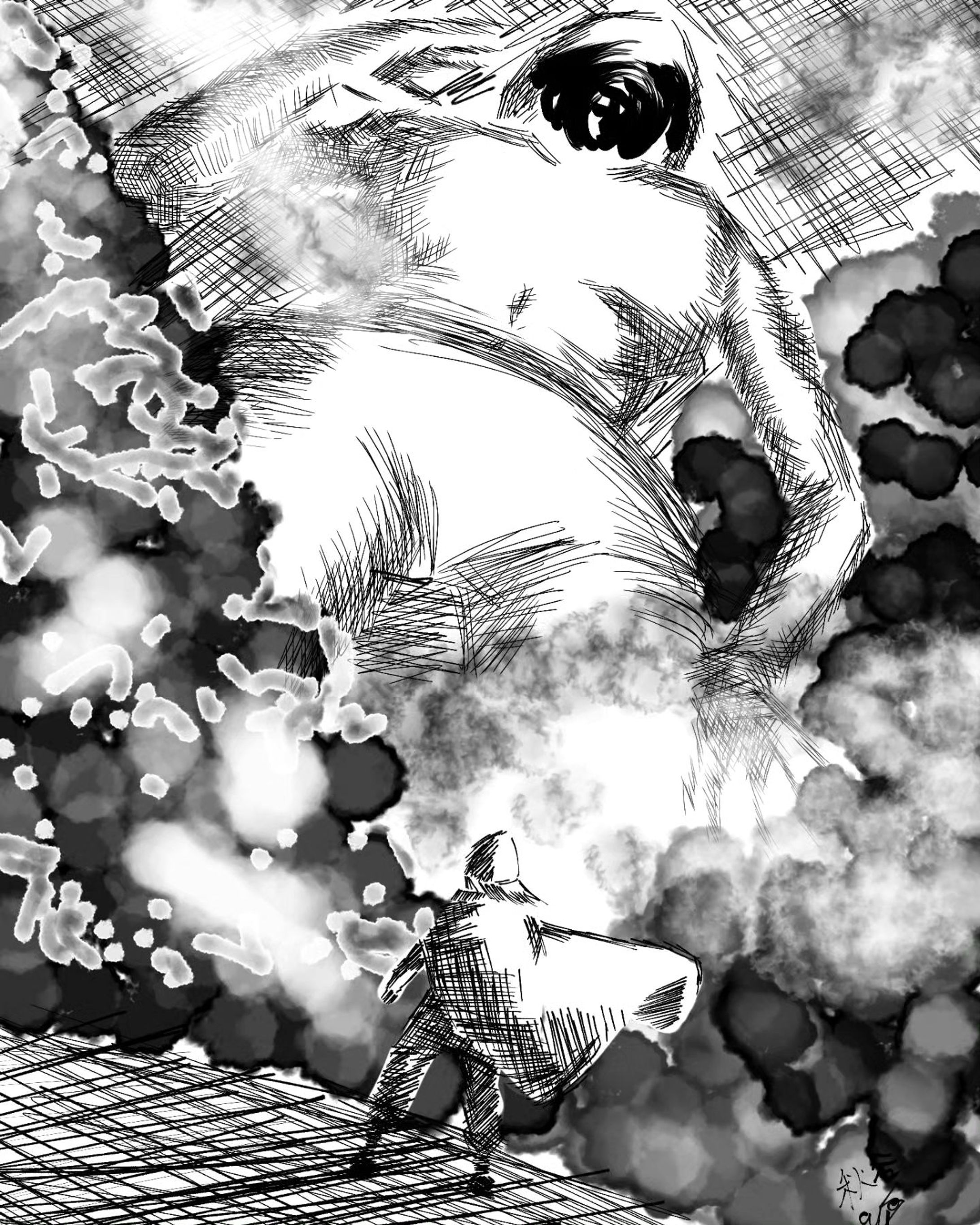 Day 29: massive 巨大 (サボった分)
 #inktober2023  #Inktober  #イラスト-1