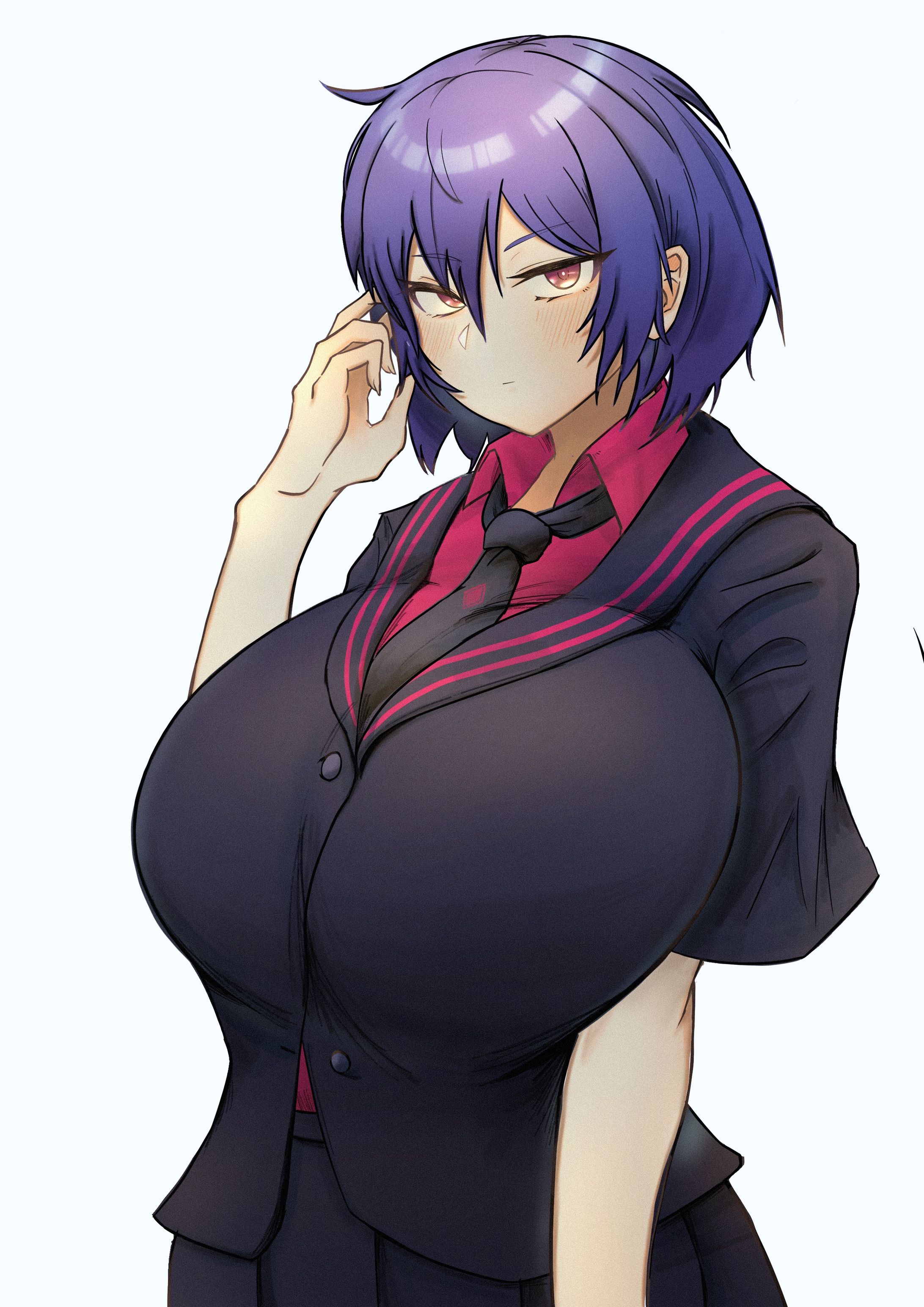 無口無表情巨乳女性-1