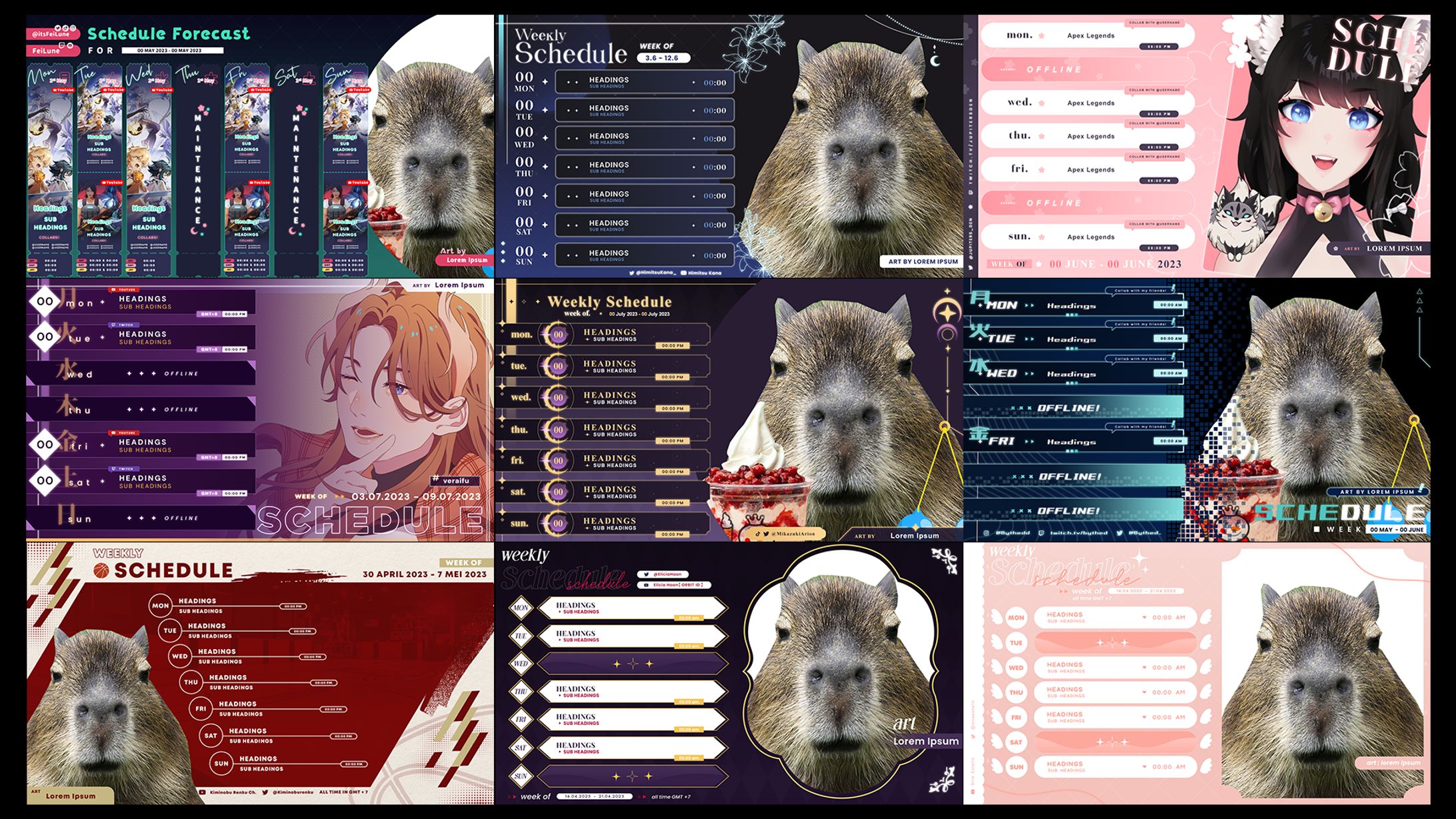 Various Stream Schedule-1