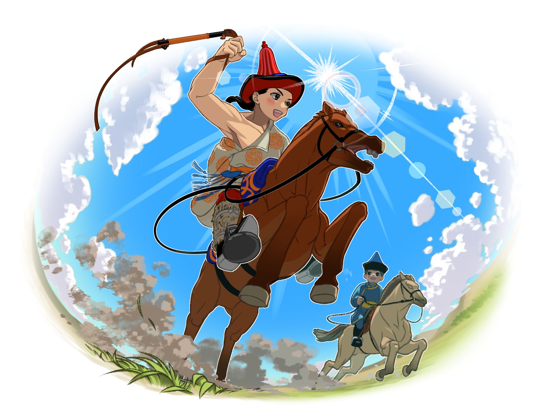 【仕事絵】伝統的な縦書き文字で学ぶモンゴル語基礎-1