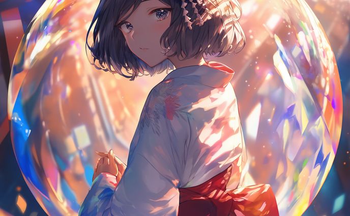 カレイドスコープの世界に迷い込んだ女の子