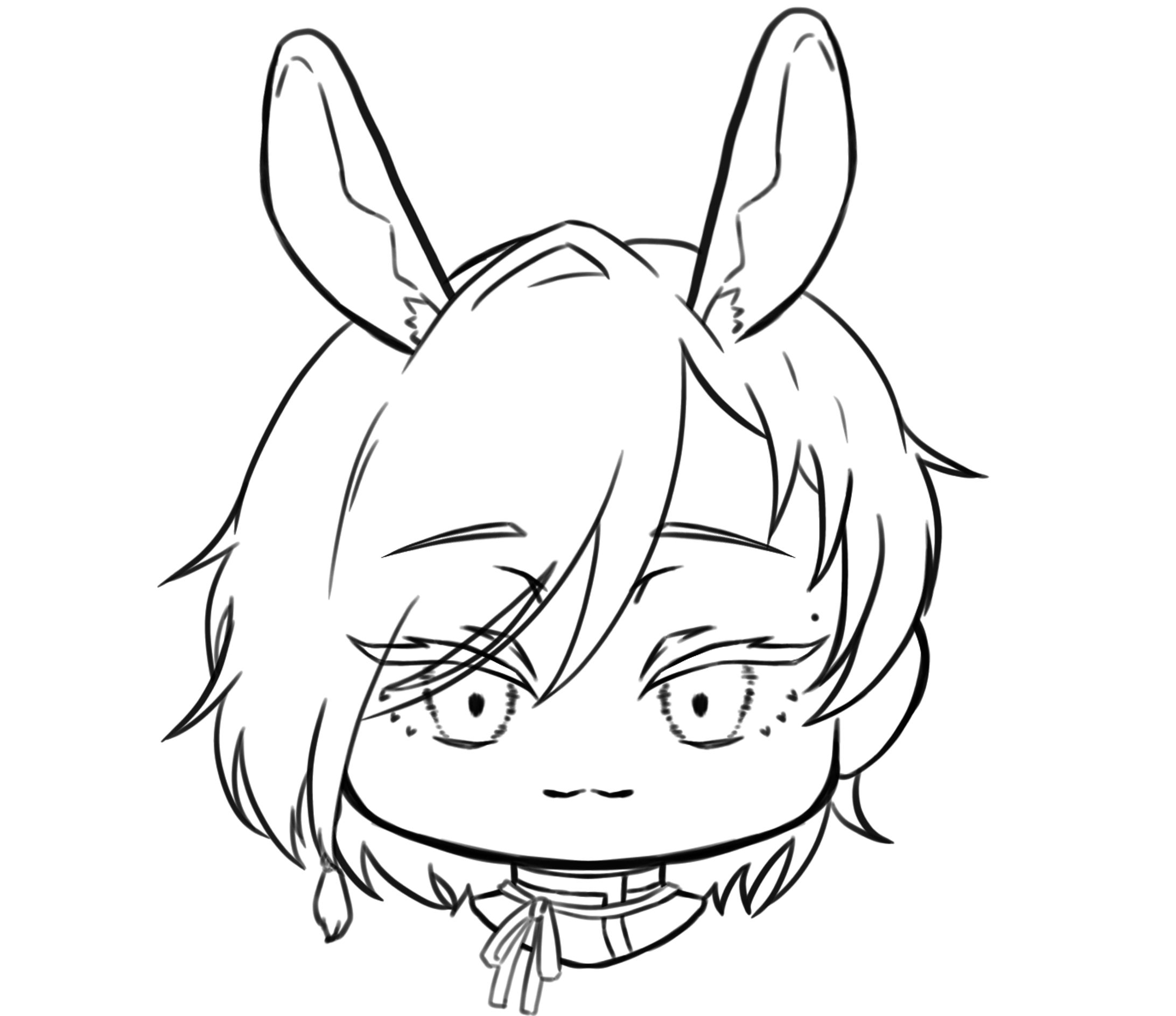 創作 ミニキャラ 顔のみ-1