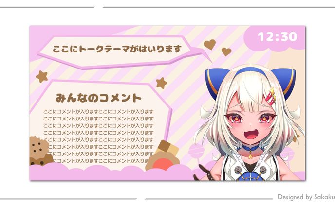   Vtuber 白夜ルナ様 overlay