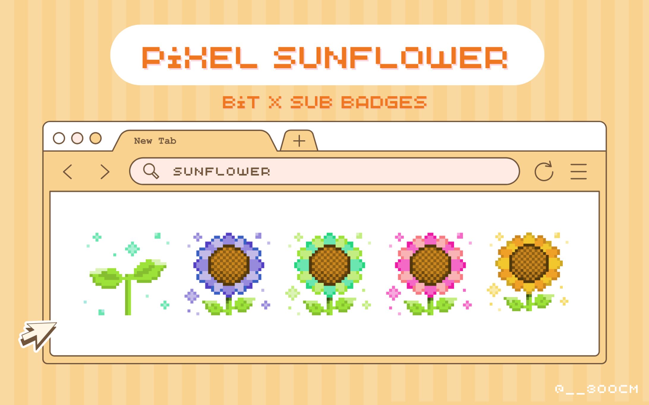 PIXEL SUNFLOWER BADGES-1