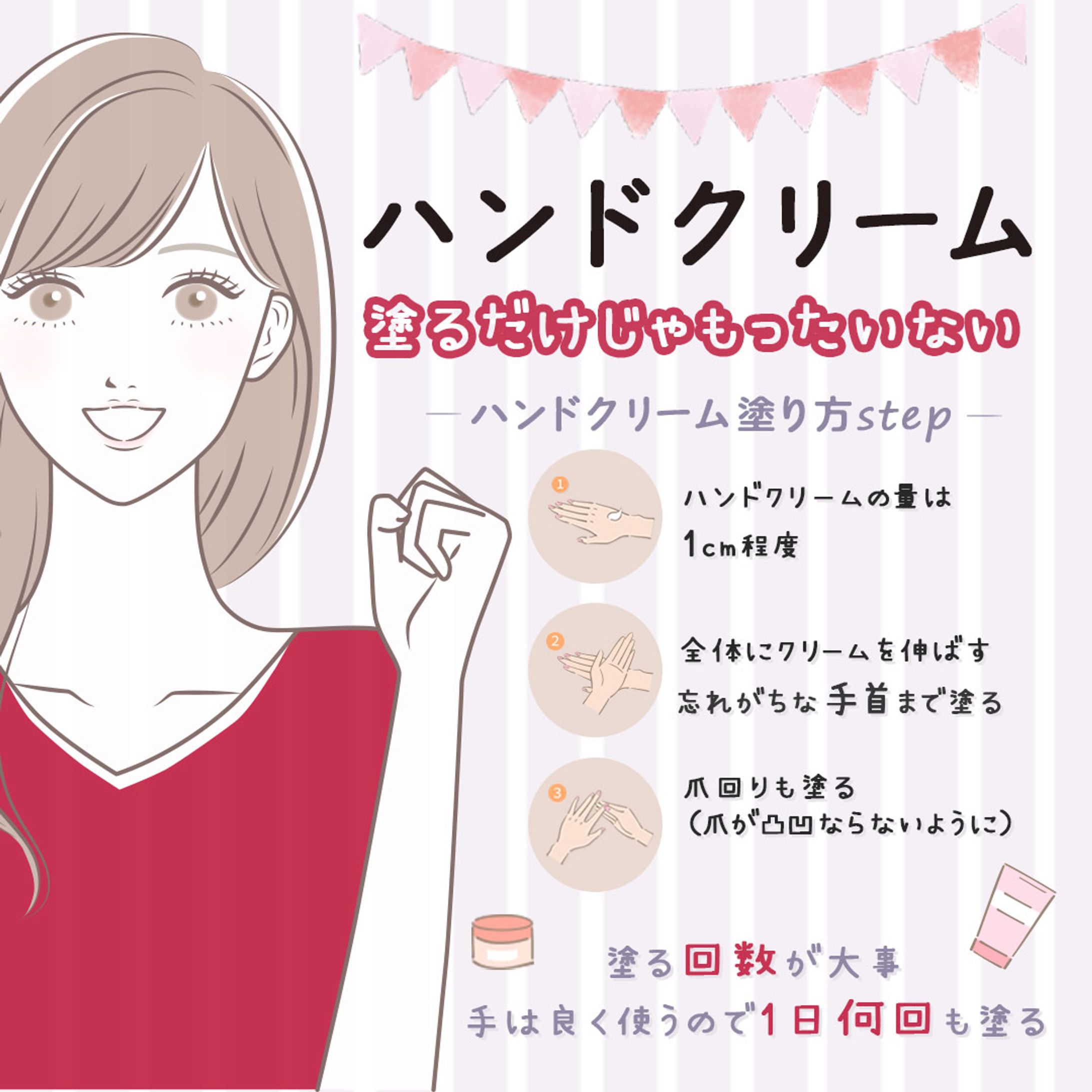 ハンドクリーム塗り方パンプレット-1