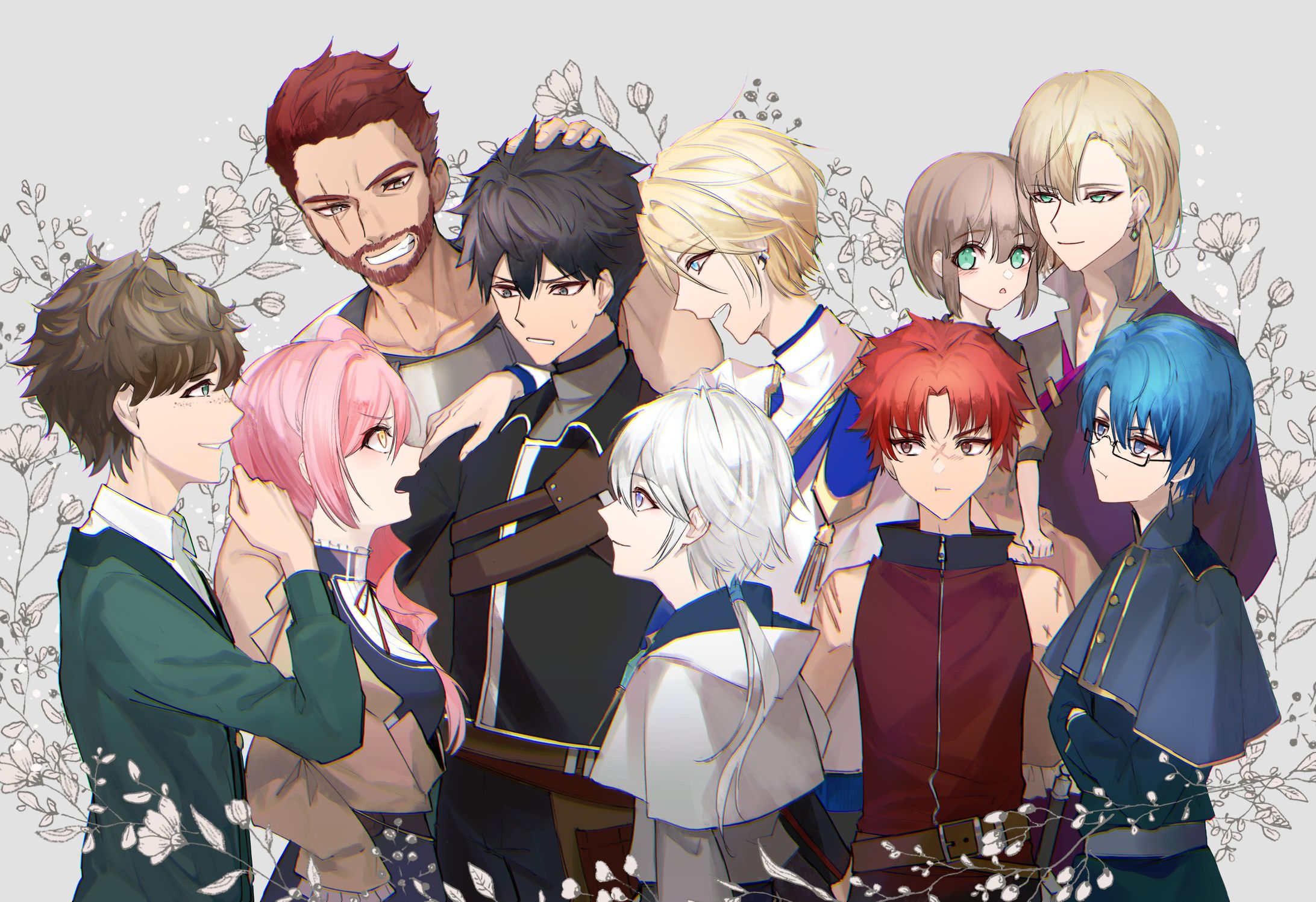 オリキャラ集合絵/2021年制作-1