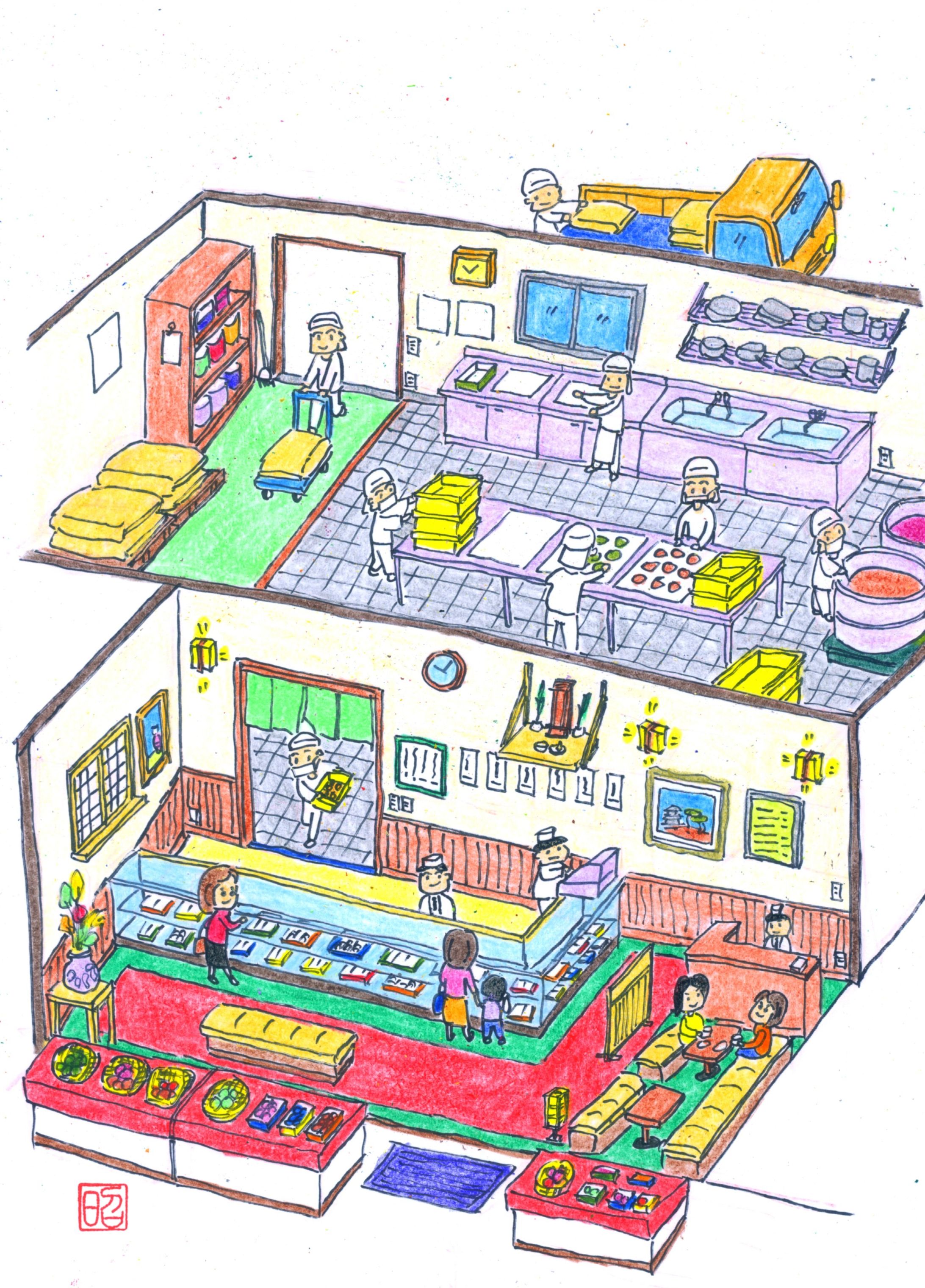 和菓子店で働く少年 たち-1