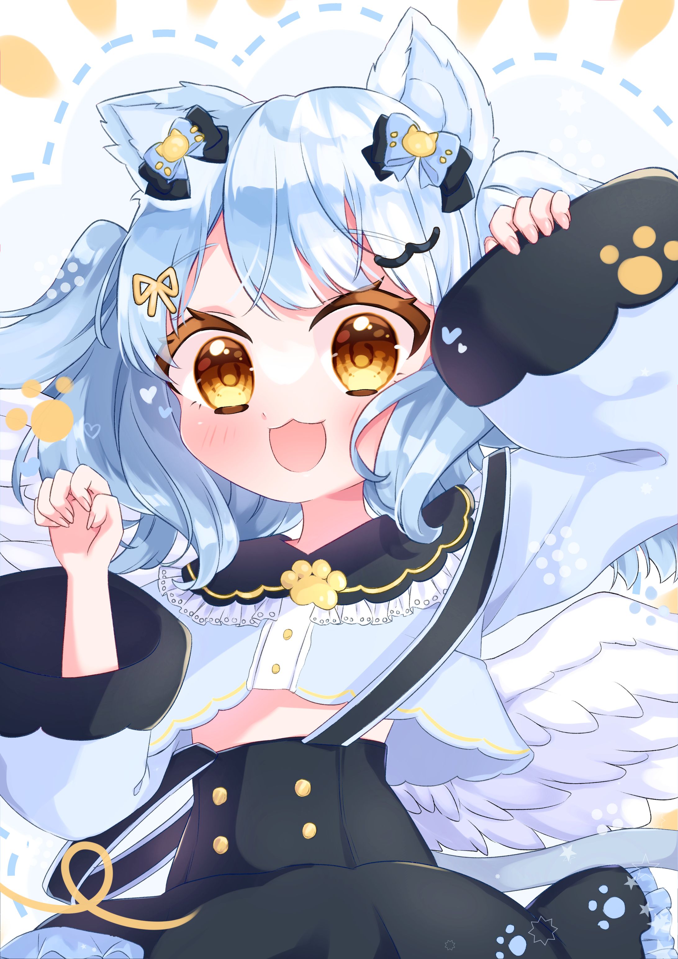 【創作】水色にゃんこ-1