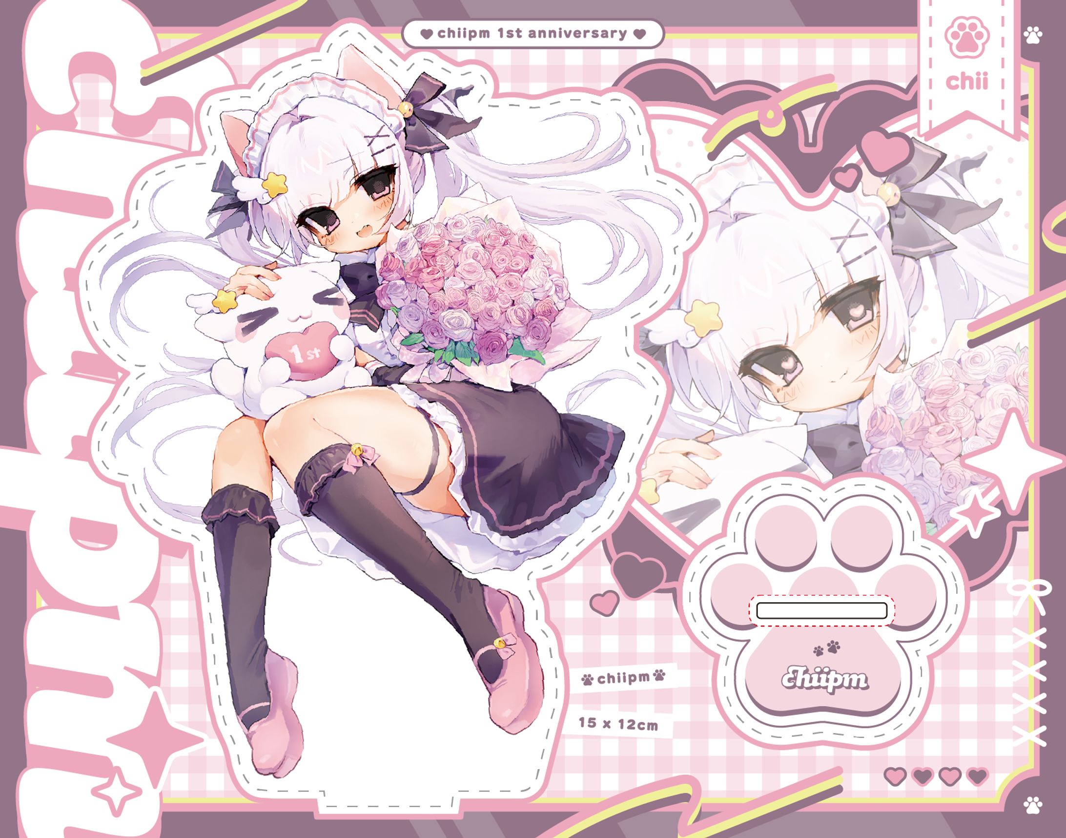 ちいぱむ様 1周年記念グッズ アクリルスタンドデザイン-1