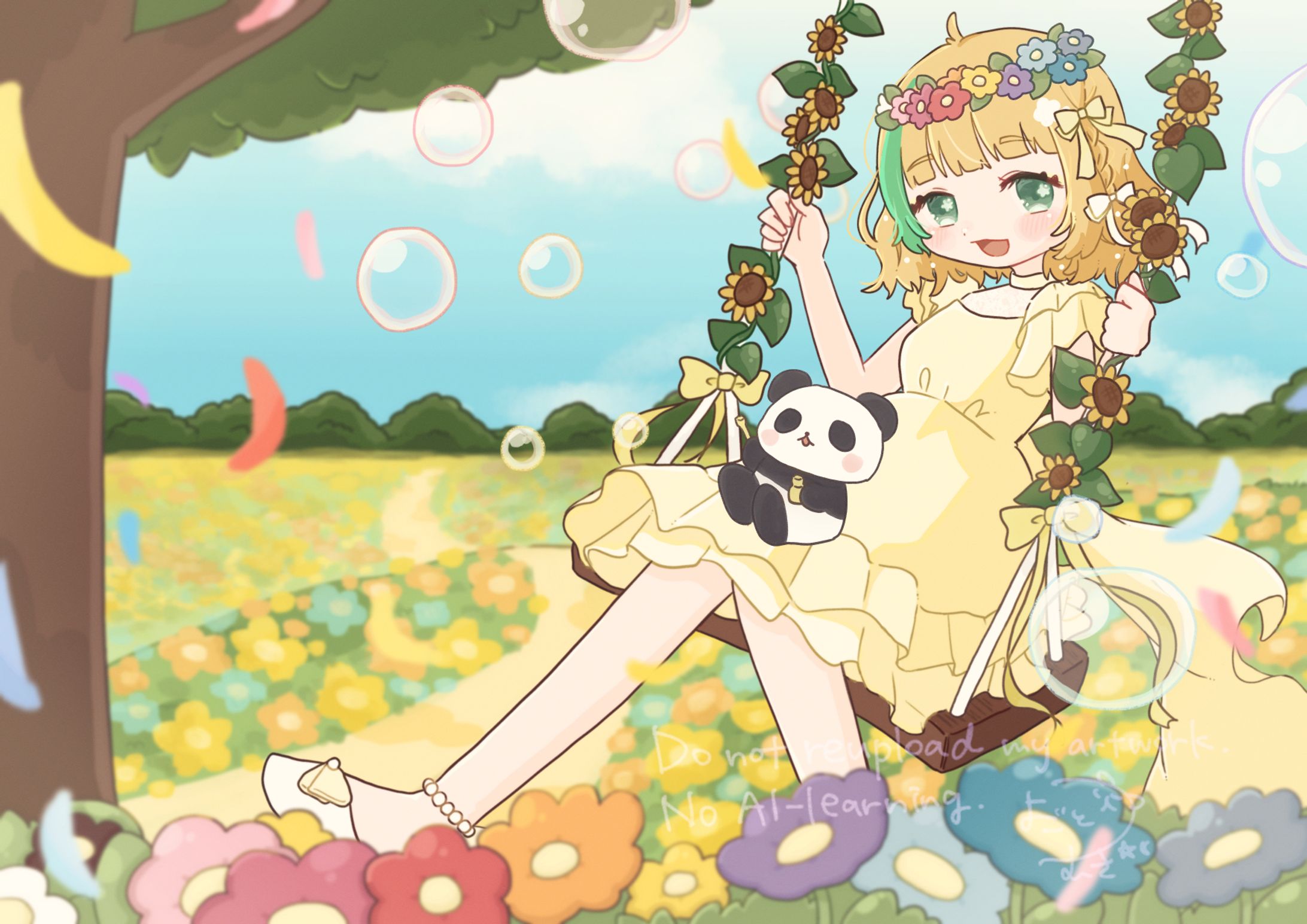 向日葵もゆ様一周年記念イラスト-1