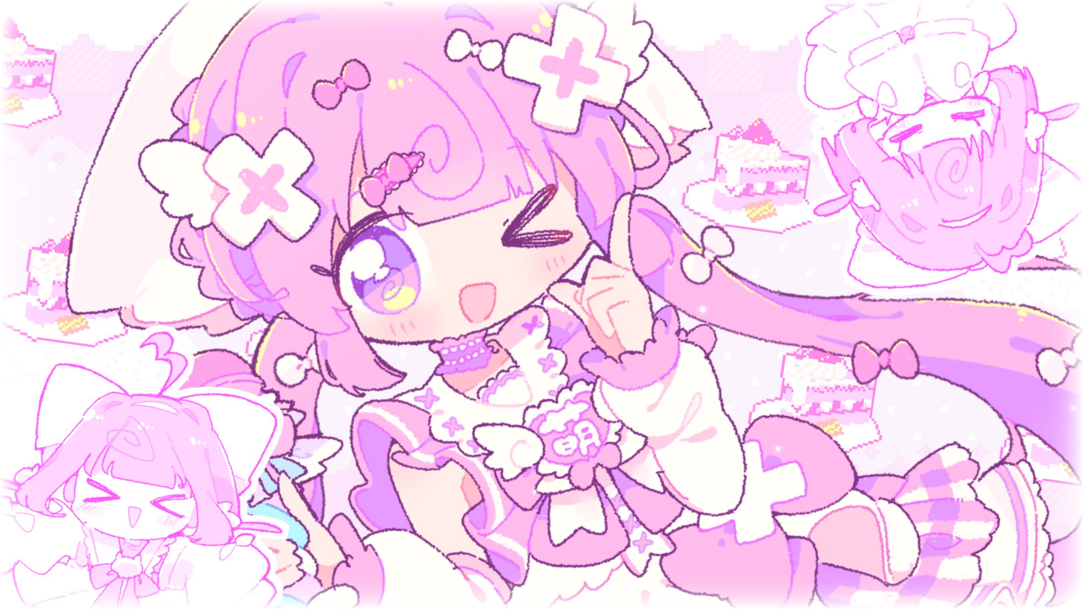 MVイラスト『ももいろ♡はっぴーでい - 桃寝ちのい』-1