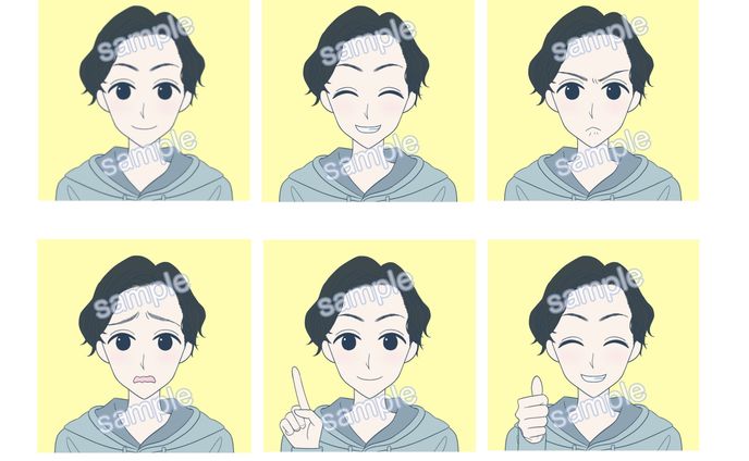 表情ちがいのイラスト（ココナラ）