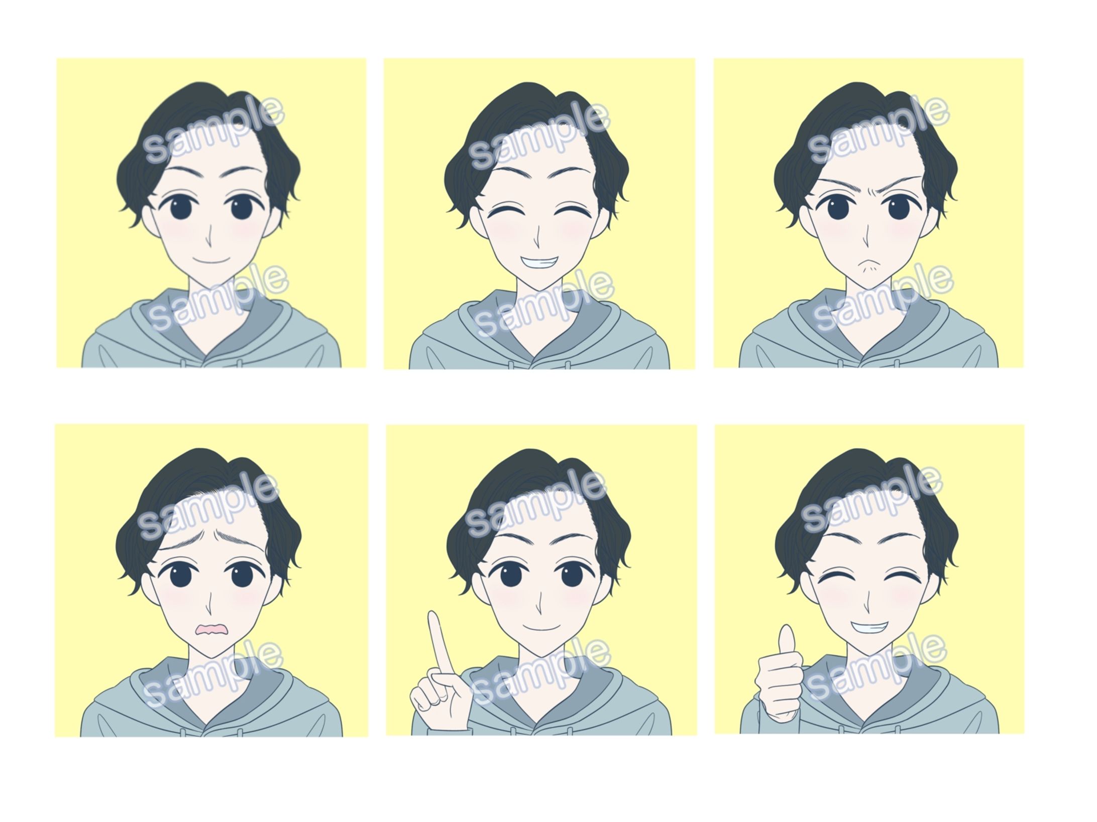 表情ちがいのイラスト（ココナラ）-1