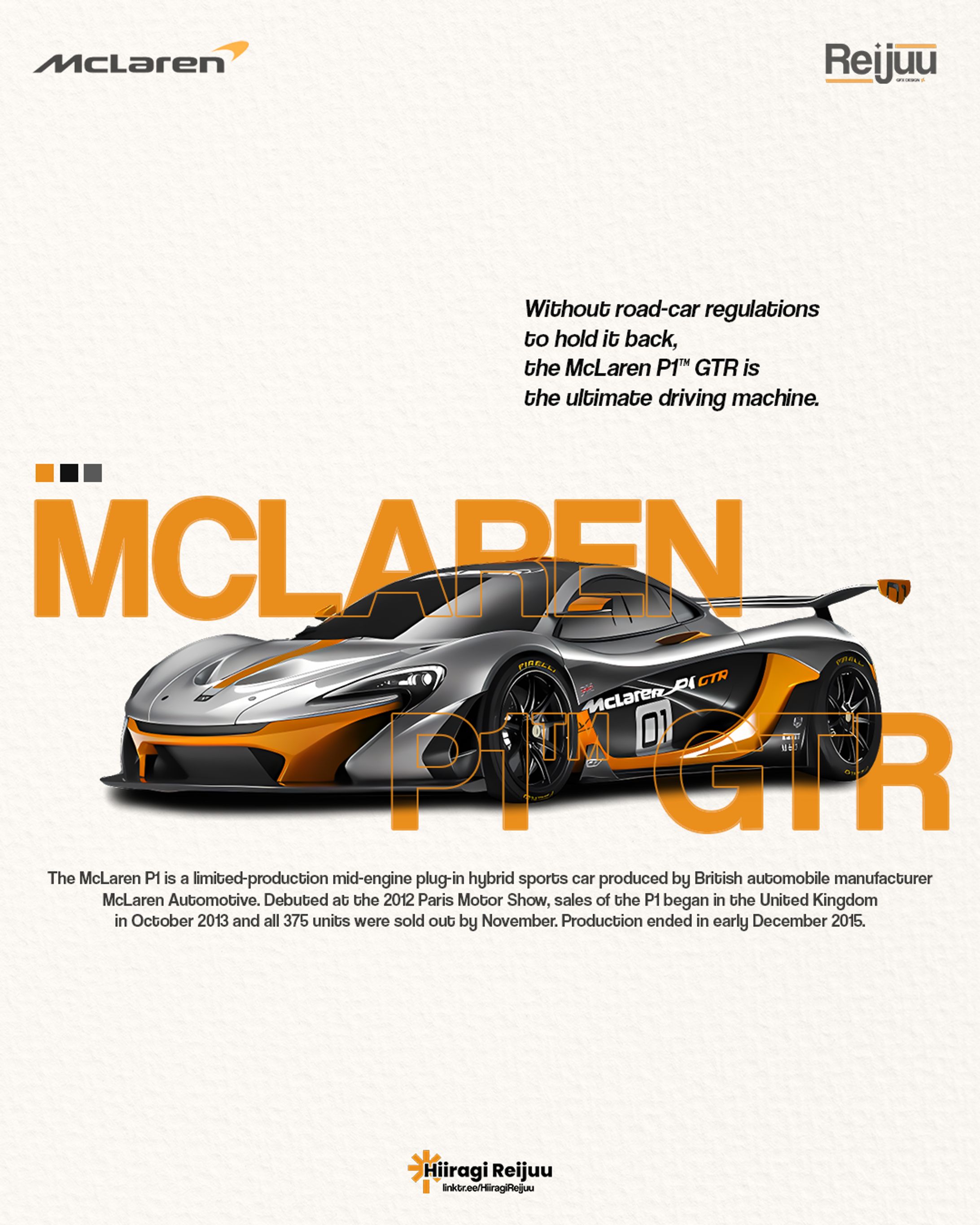 [Poster Design] -Mclaren P1 GTR-1
