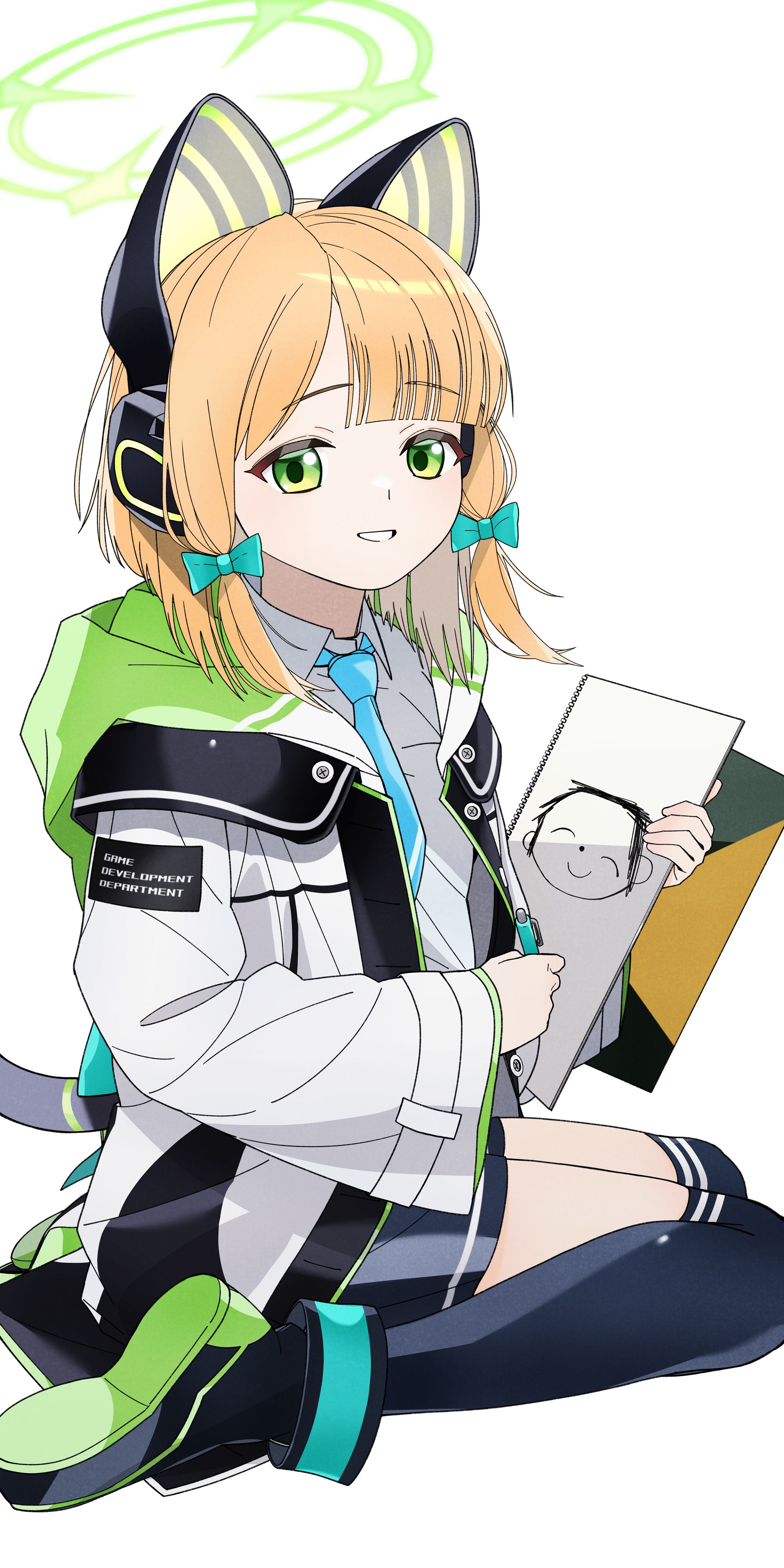 ミドリ　線画・カラー-1