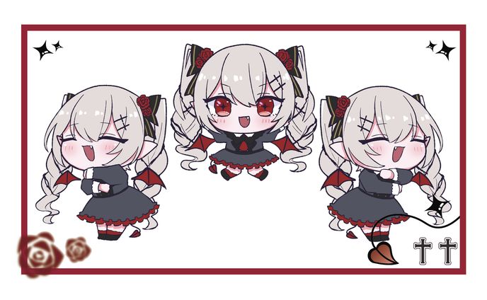 城園アリア　まいたけダンス　SDイラスト一部