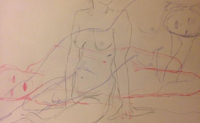 #lifedrawing #overlay #drawing #colourpencil  #female #model #composition #love #sleeping #dream #illustration #art #アート #ドローイング #絵 #モデル #イラスト #音楽 #赤 #カルチャー #ロンドン #東京 #london #tokyo #purple #red #black #紫 #黒