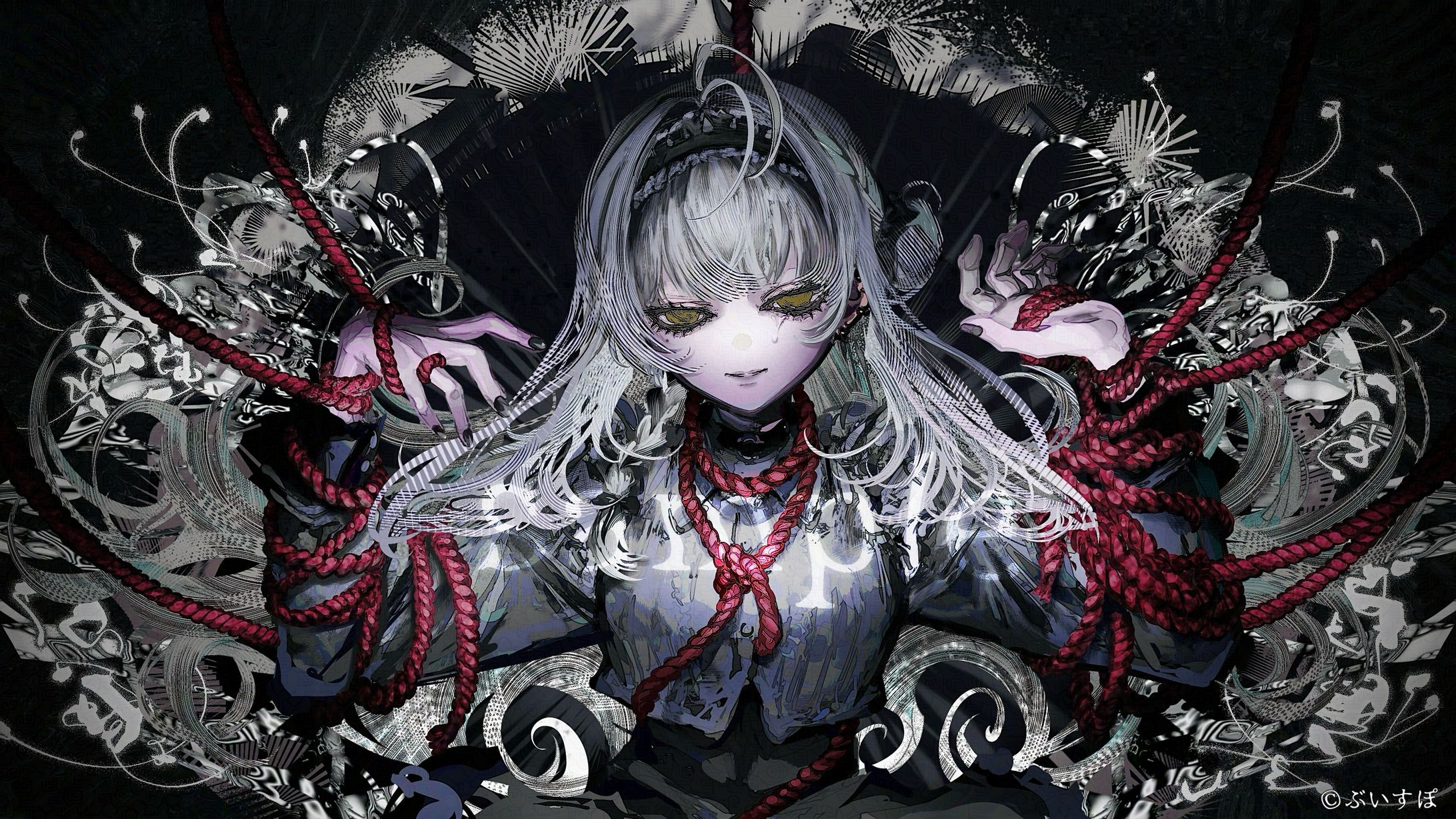 「愛して愛して愛して coverd by 銀城サイネ/ぶいすぽっ！」MVイラスト-1