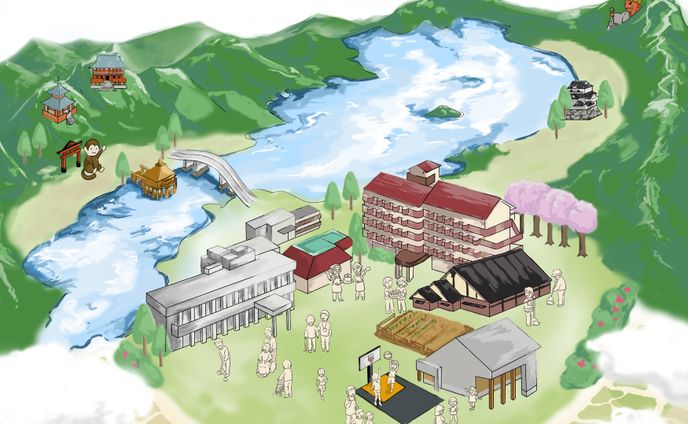 背景ラフ　担当：福ネコデザイン企画