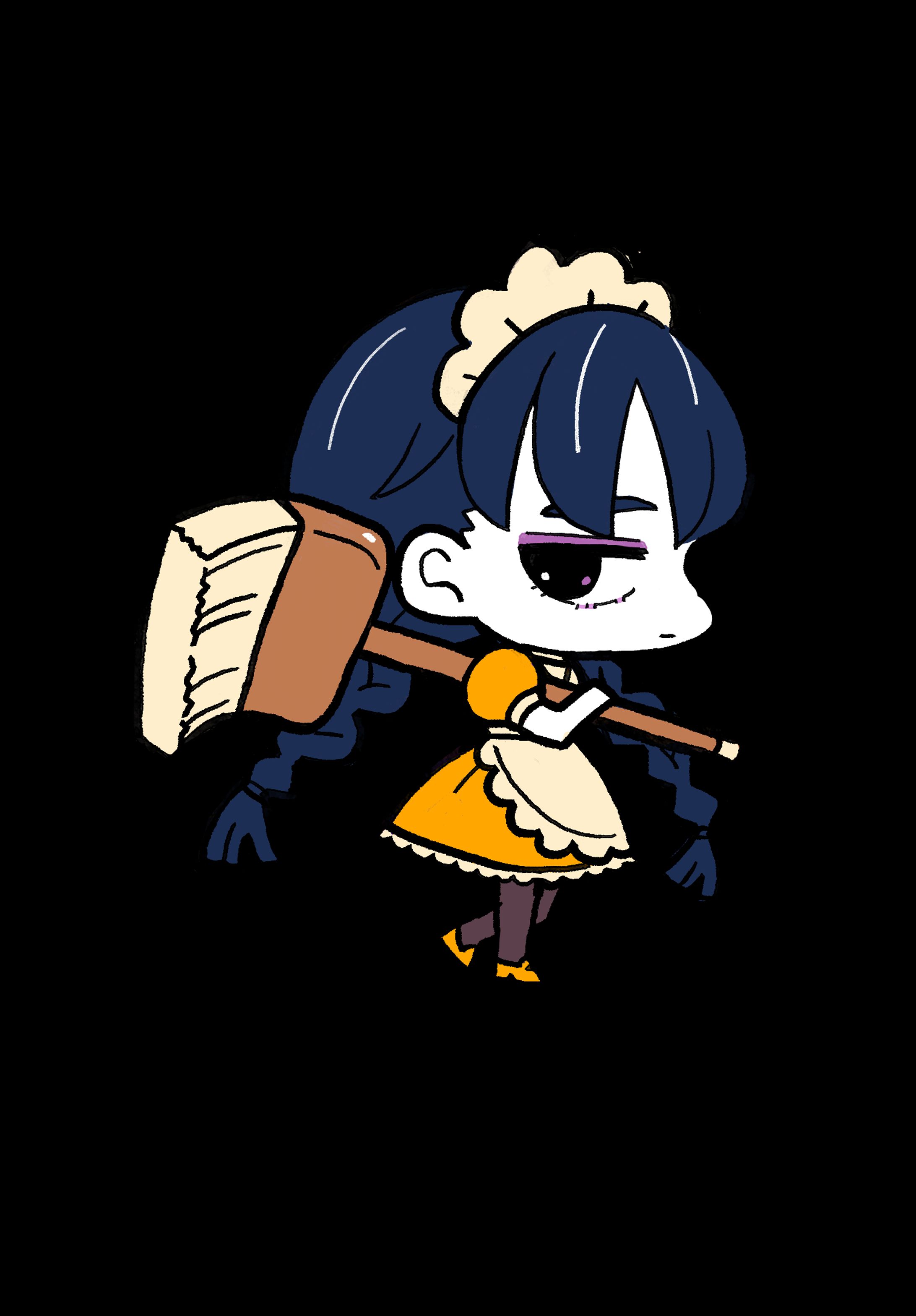 メイド　ポストカードイラスト(2020)-1