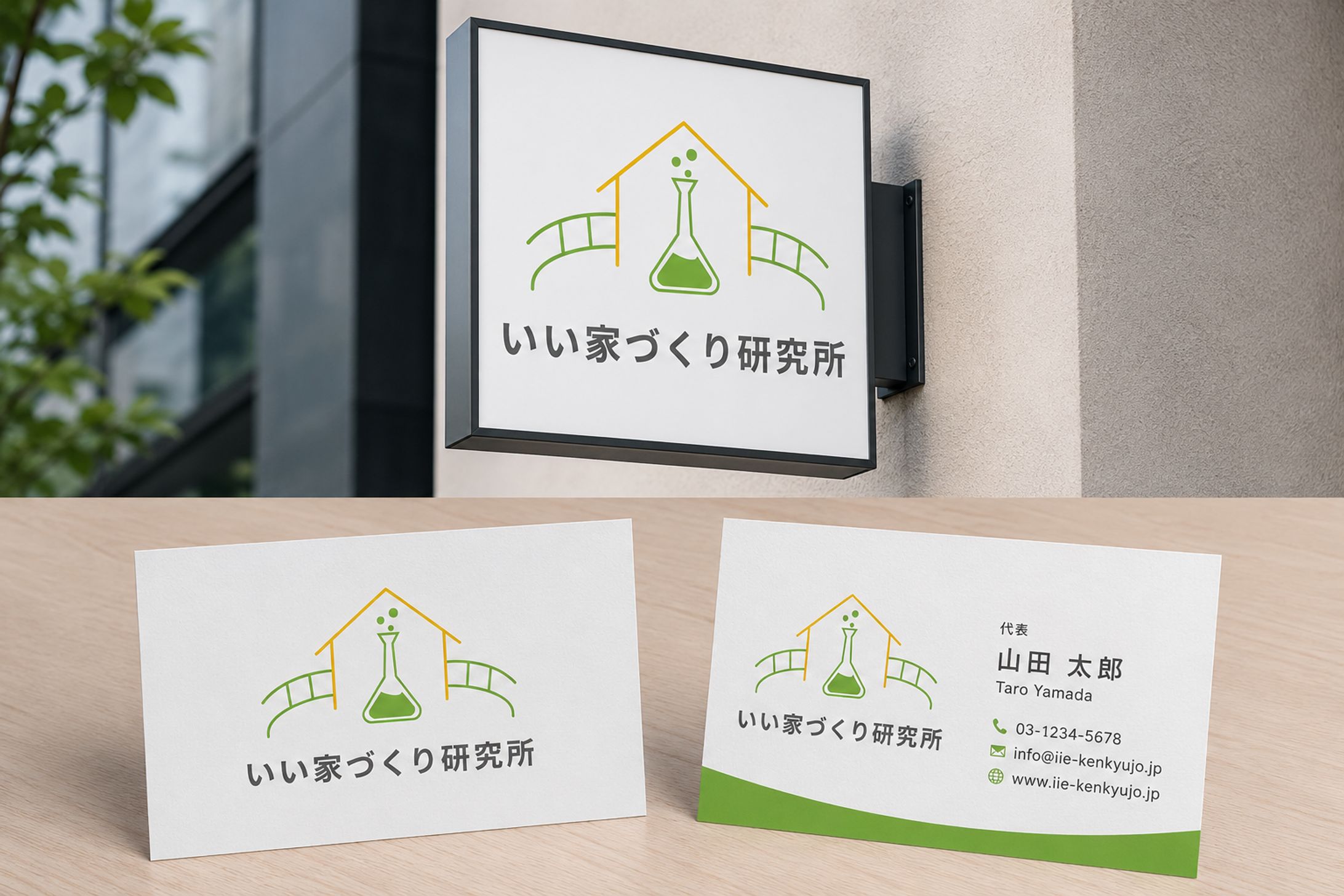 いい家づくり研究所｜ロゴデザイン（架け橋コンセプト）-1