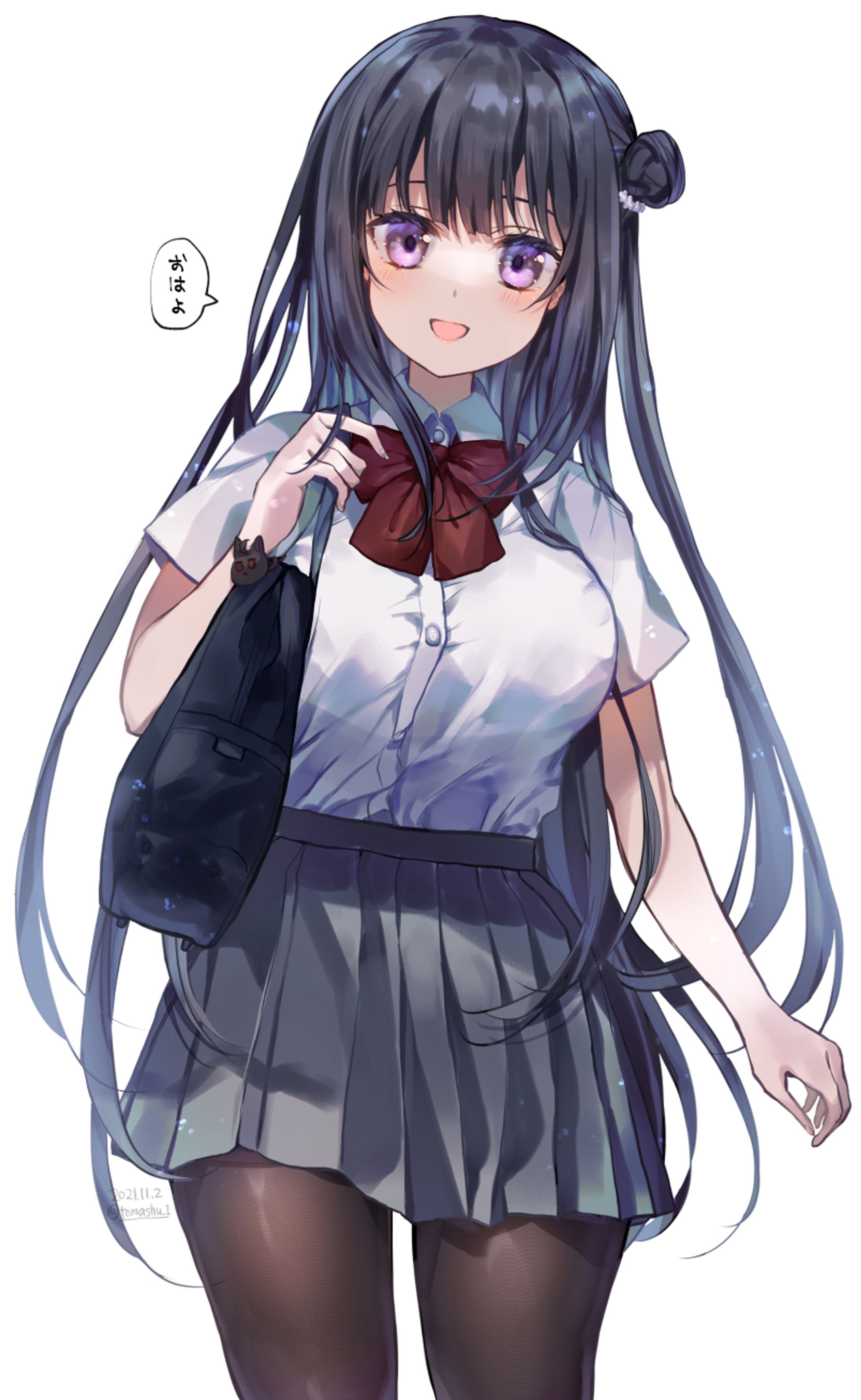 ちょっと恥ずかしそうに毎日挨拶してくれる女の子-1