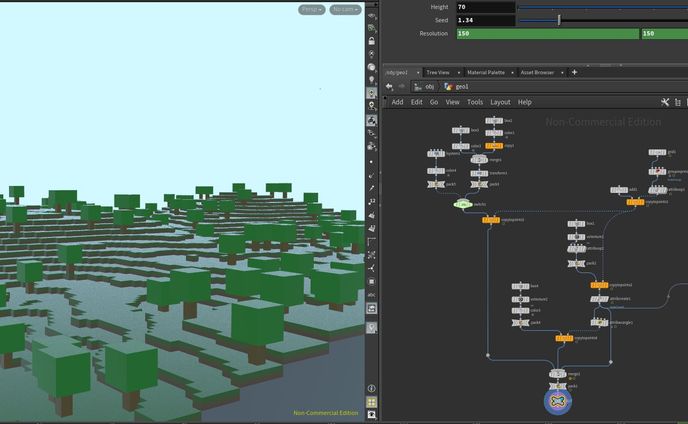 【Houdini】地表生成ツール