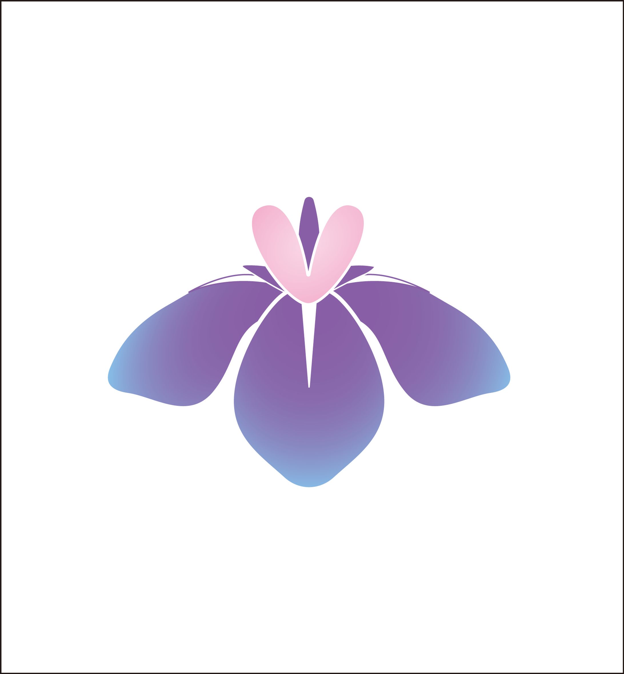 花と愛をモチーフにしたロゴ-1