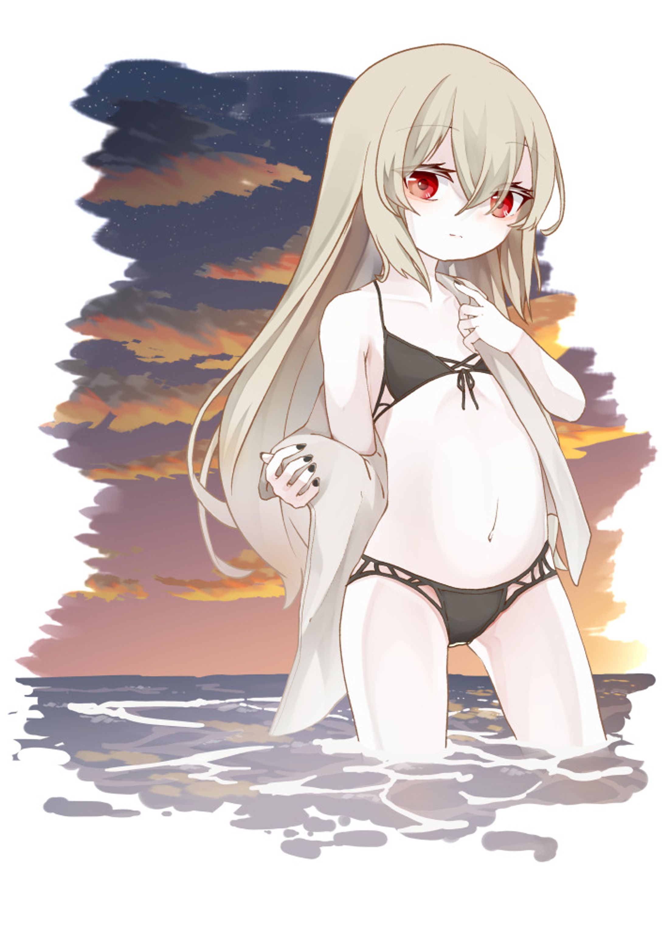 夕暮れ水着-1