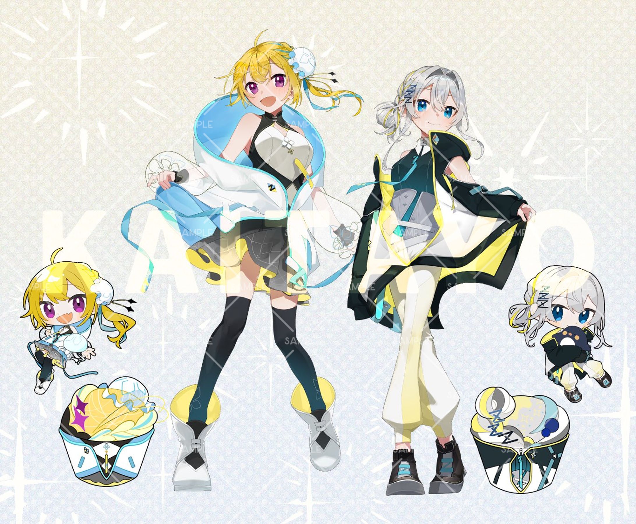 周年記念キービジュアル、グッズ用ミニキャライラスト-1