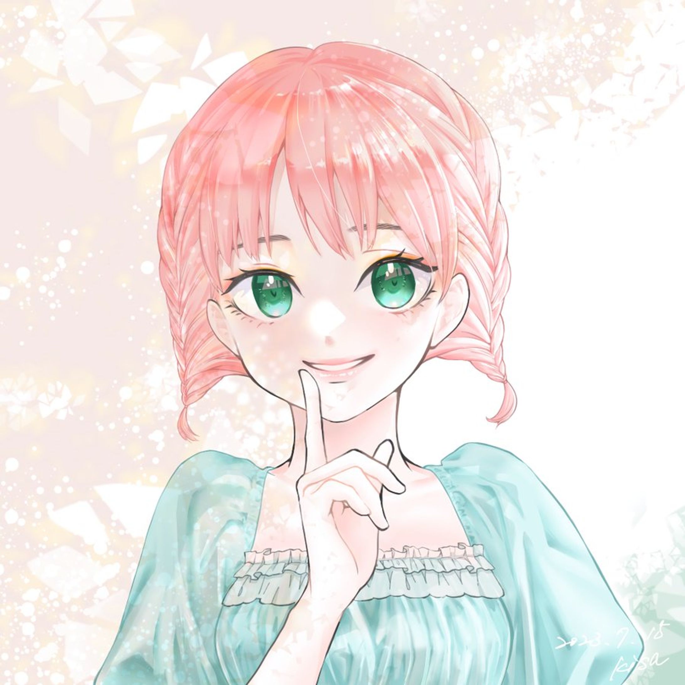 Pink-haired girl-1