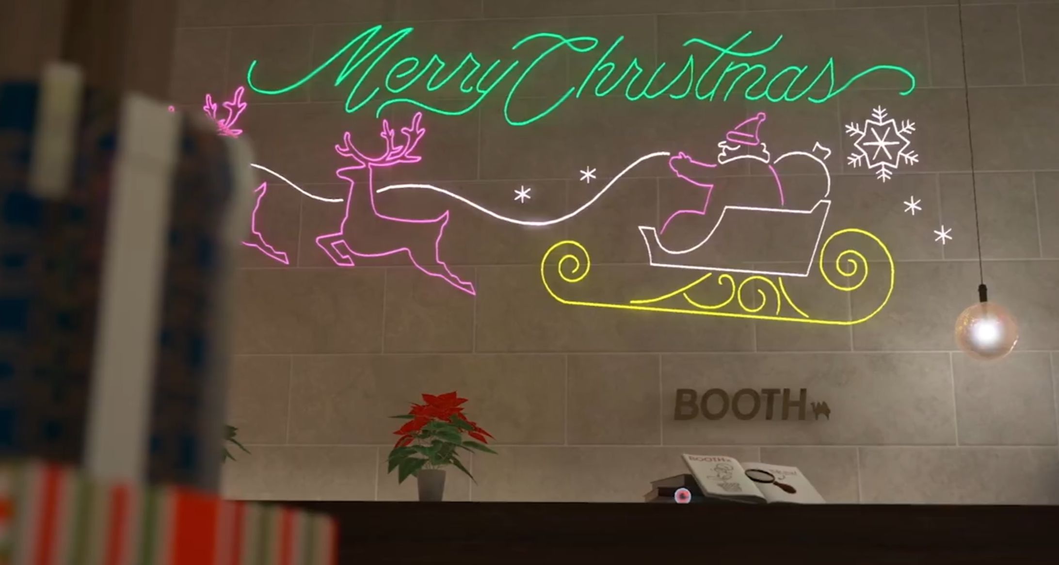 【映像撮影】VRChatワールド「BOOTH House」クリスマスverのPV撮影-1