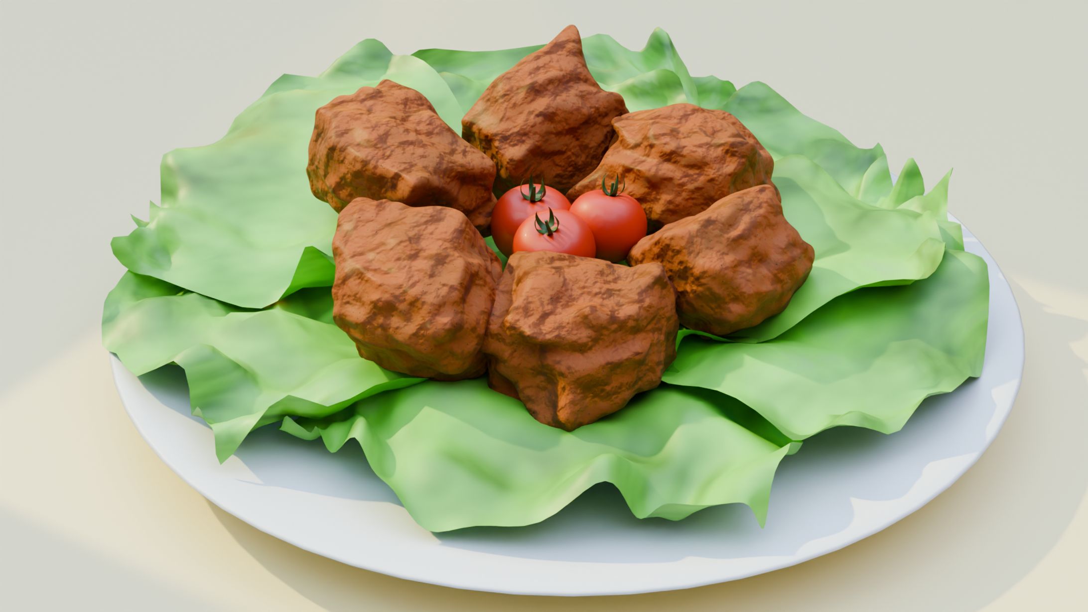 【3DCG】唐揚げプレート-1