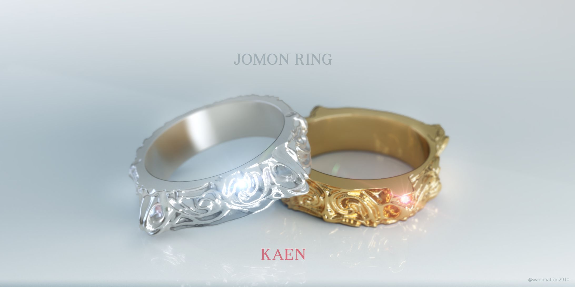 【3dsmax】3Dmodel 縄文RING-1