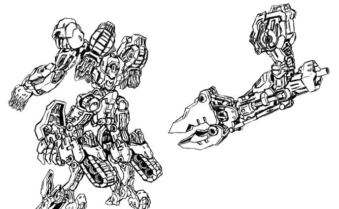 オリジナルロボ　線画のみ