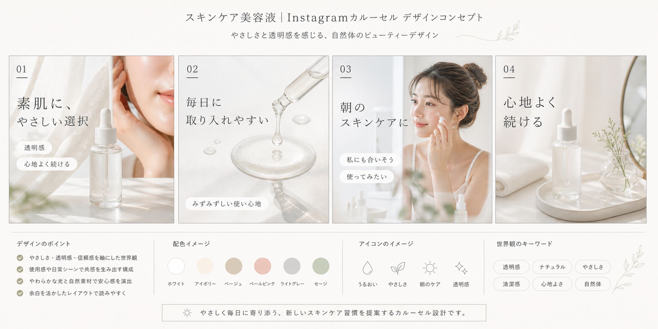 ナチュラル美容商品投稿 デザイン設計ラフ案-1