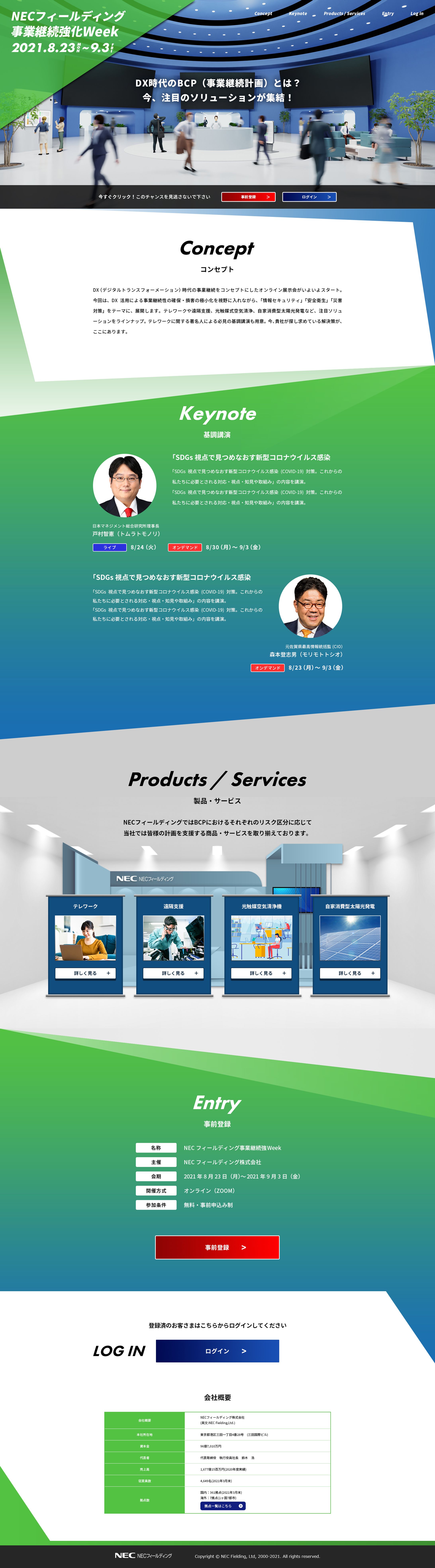 NECフィールディング 展示会LP-1
