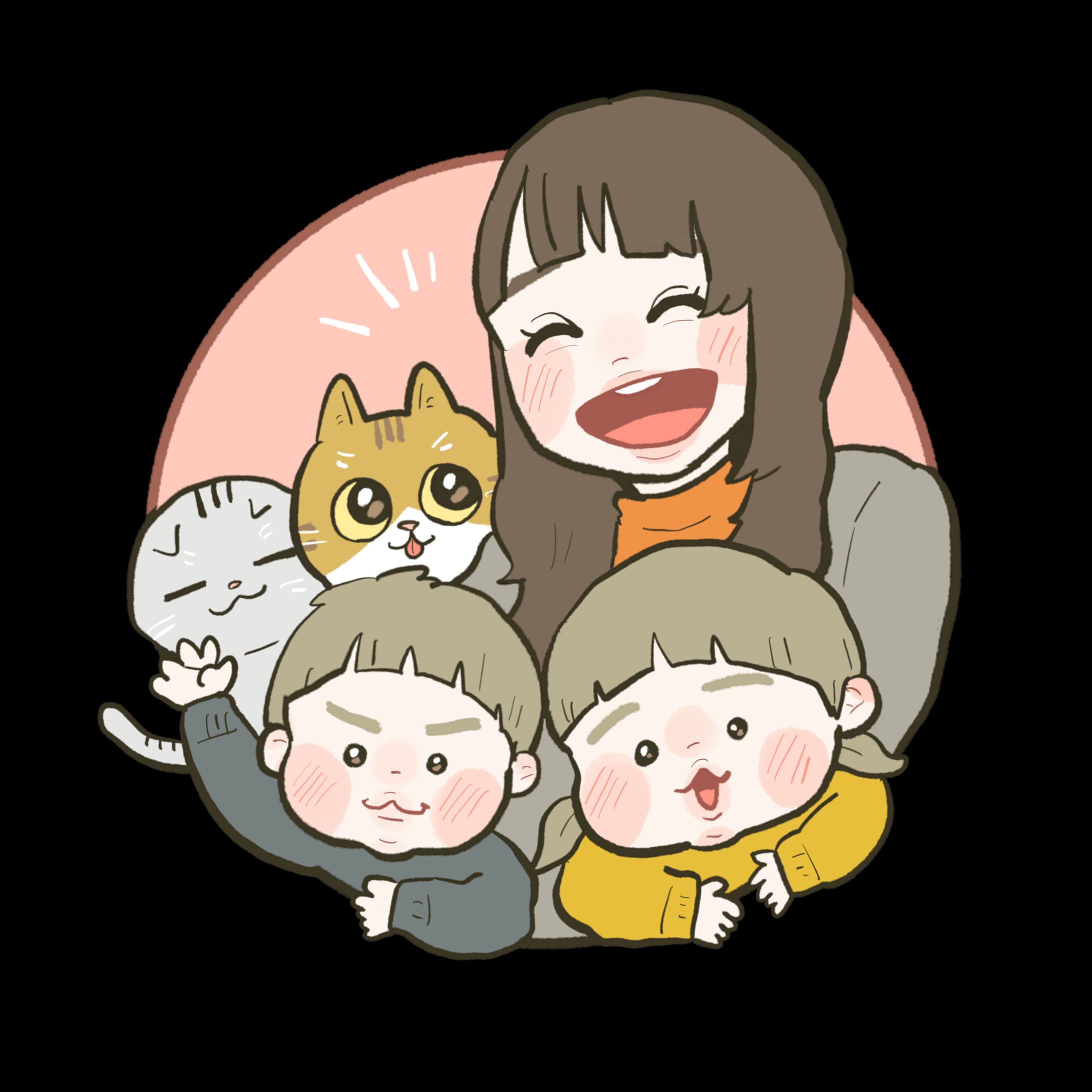 家族似顔絵-1