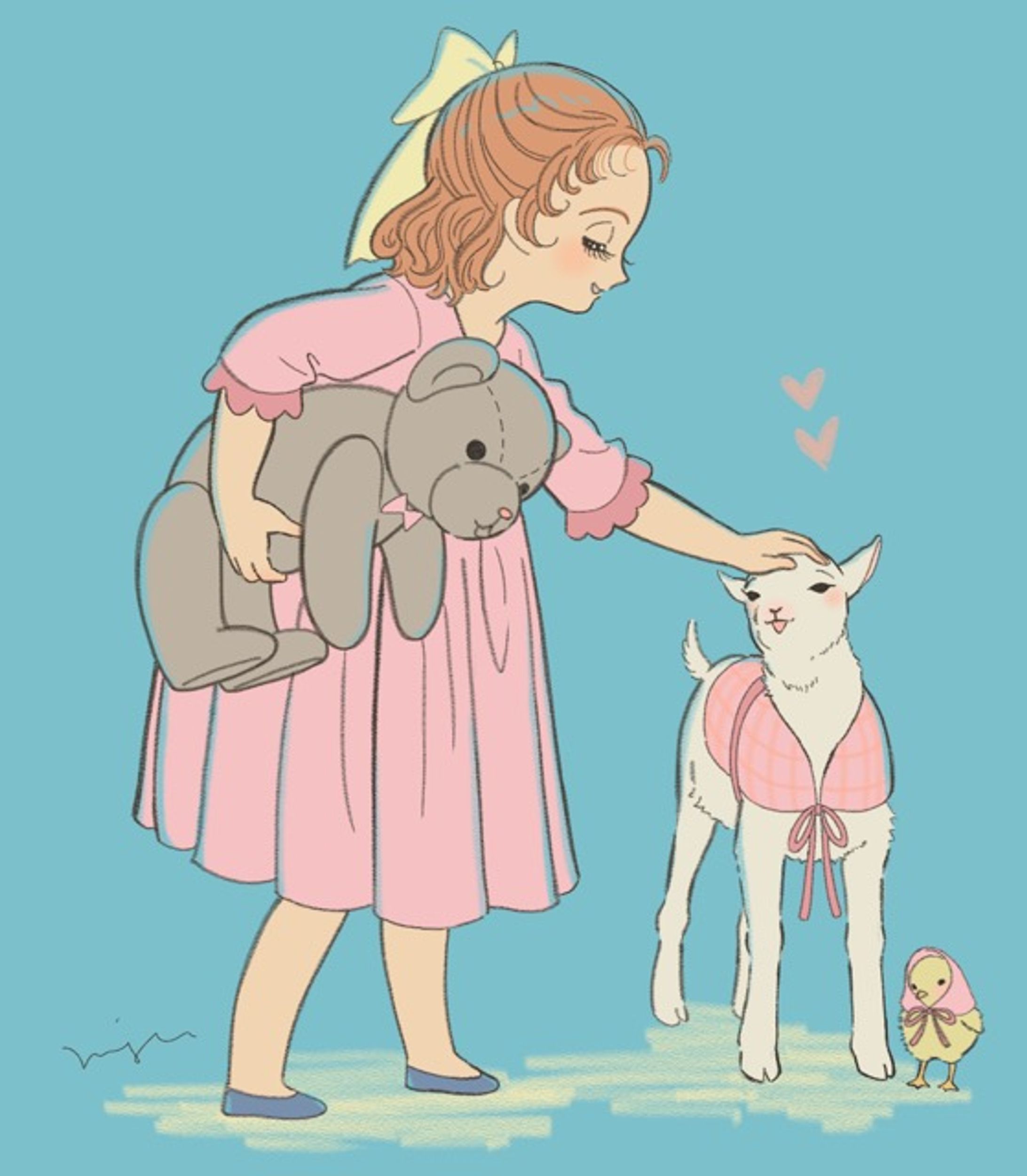 パステルカラーのシンプルなイラスト-1
