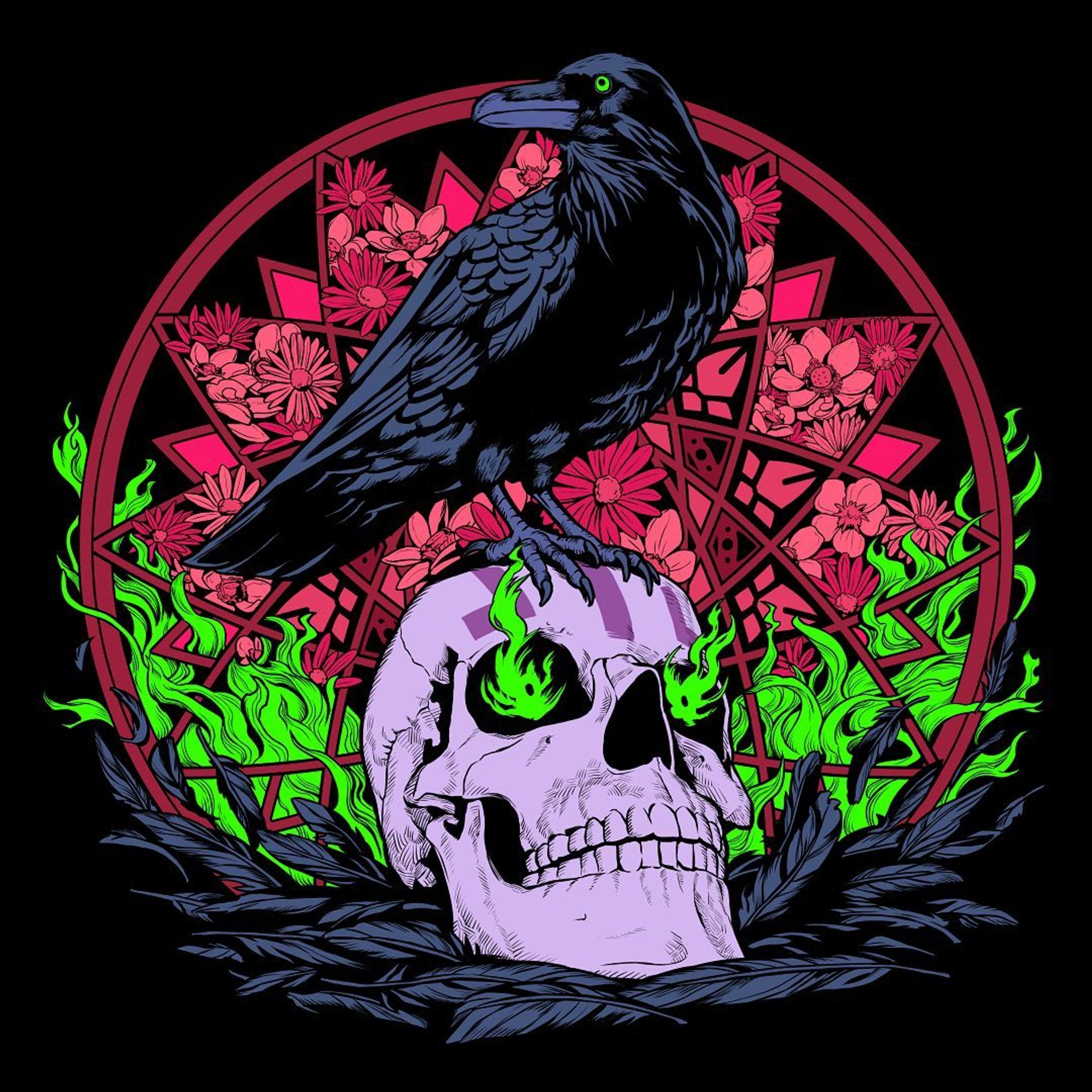 "Furious Nightmare"
this is an original art for practice! I love to draw with such style! I think this art includes my anxiety during recent situation, but I could get relief by exposing as this art. .
Also second one is the draft of this art. it's very rough and I haven't had the idea of flowers in background when I'm drawing this draft, so I needed to take time to decide the details on the design. I'm satisfied about this combination that dark furious theme  and bit tender flowers. Anyway I’ll draw something tomorrow too!

#illustration #raven #skull #myartwork #flowers-1