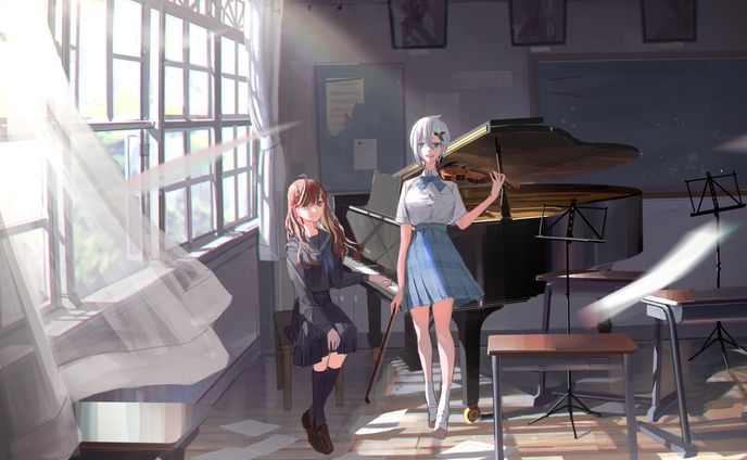 柊えむり&ミオリ・セレスタ「Hollow life」MVイラスト