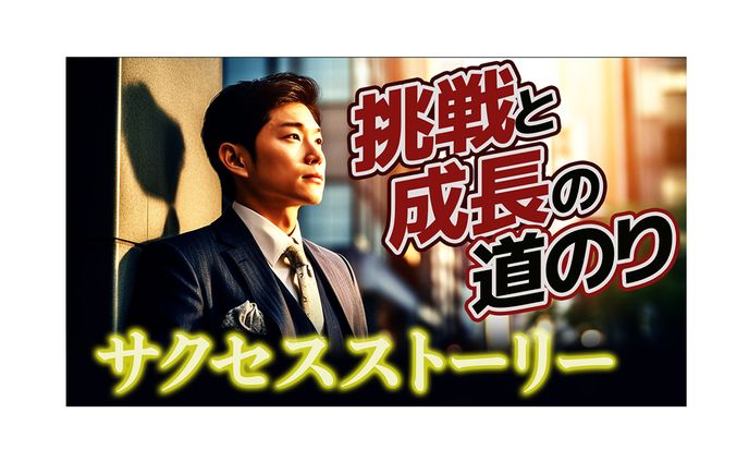 【Sample】ビジネス系YouTubeサムネイル「サクセスストーリー」