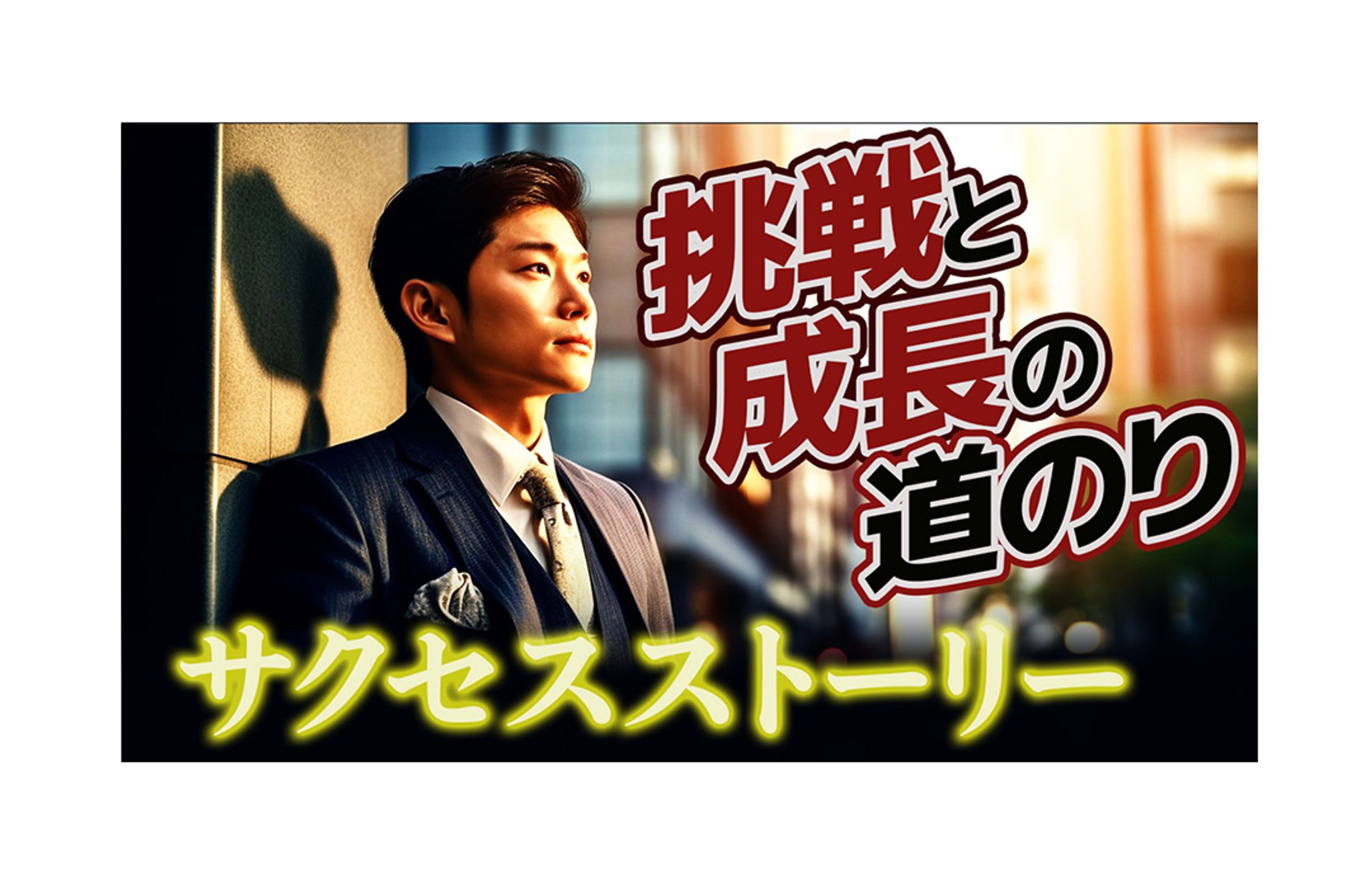 【Sample】ビジネス系YouTubeサムネイル「サクセスストーリー」-1