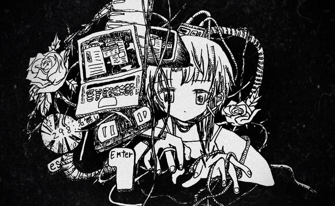 モノクロイラスト