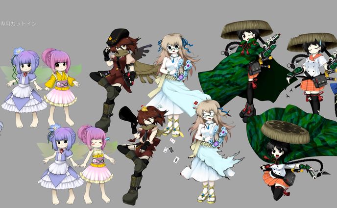 東方二次創作STG立ち絵制作担当分