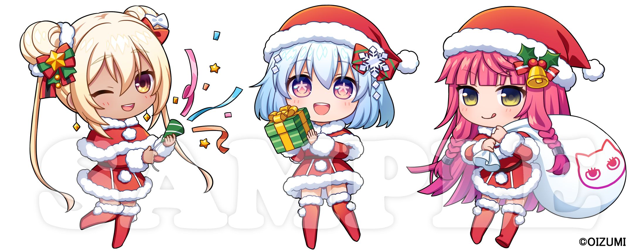 【 お仕事 】1000ちゃん クリスマスSDイラスト制作 -1