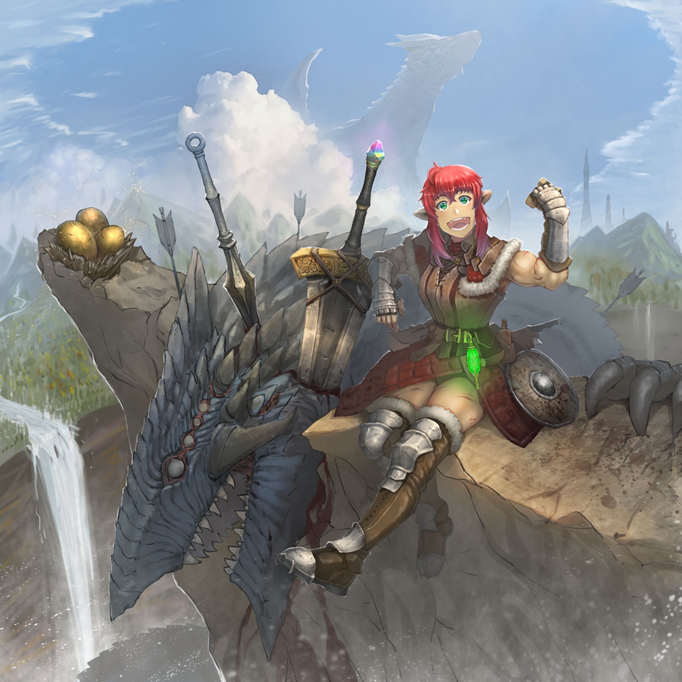 ファンタジー女性キャラ（冒険者）-1