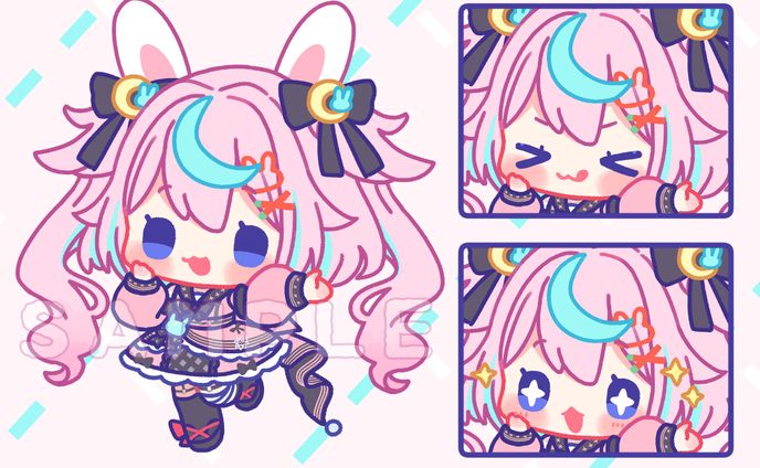 【お仕事】VTuber 巫月しお様　SDイラスト