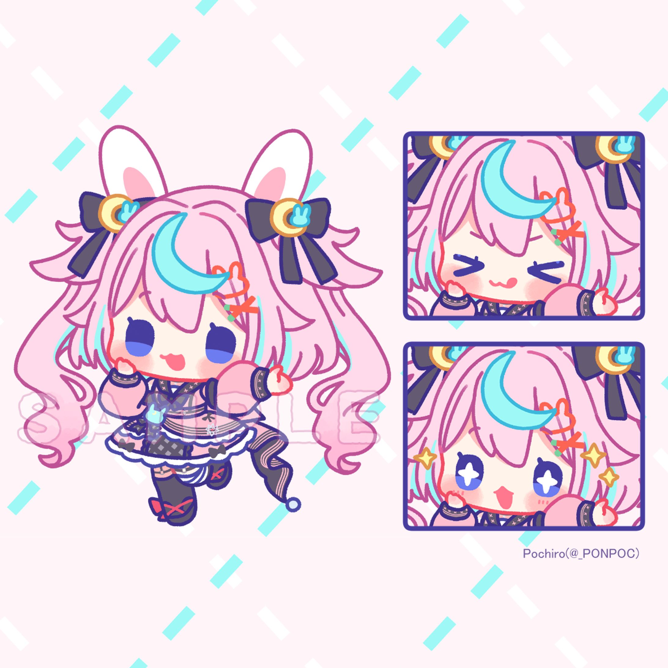 【お仕事】VTuber 巫月しお様　SDイラスト-1