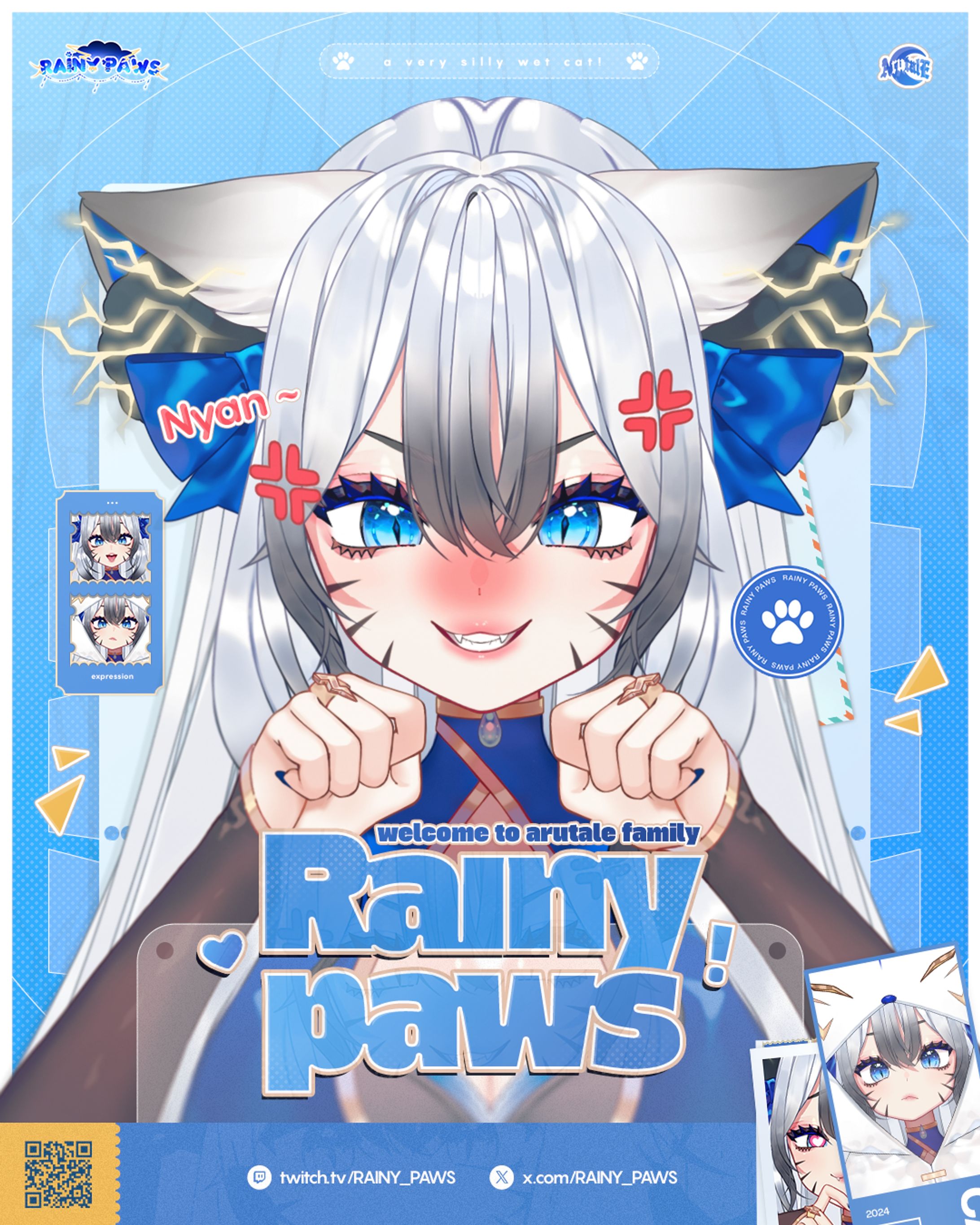 Vtuber Poster for Rainy Paws-1